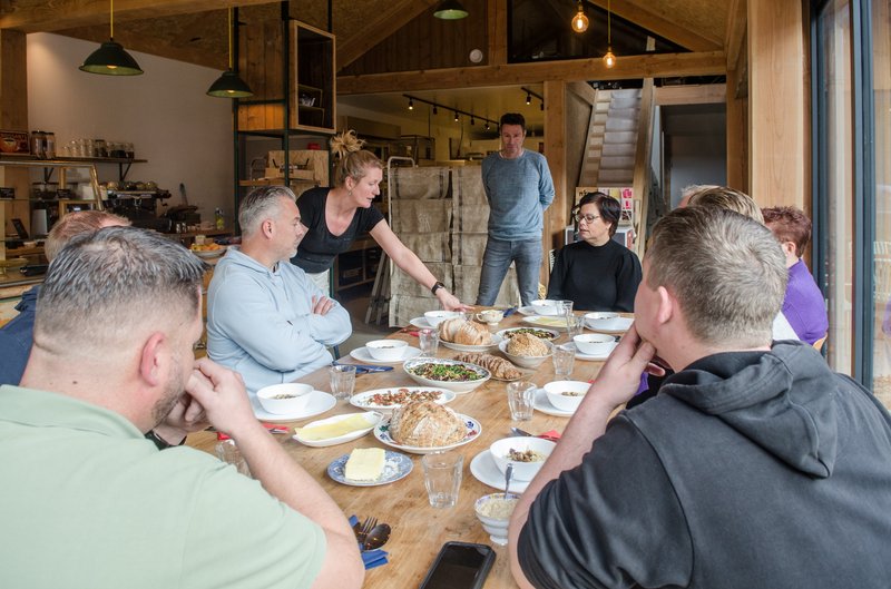 Lunch tijdens een leergang in Bakkerij Stoet