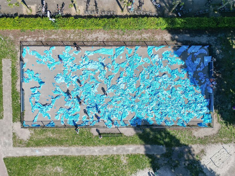 Dronefoto afval UMCG Sandra Hein